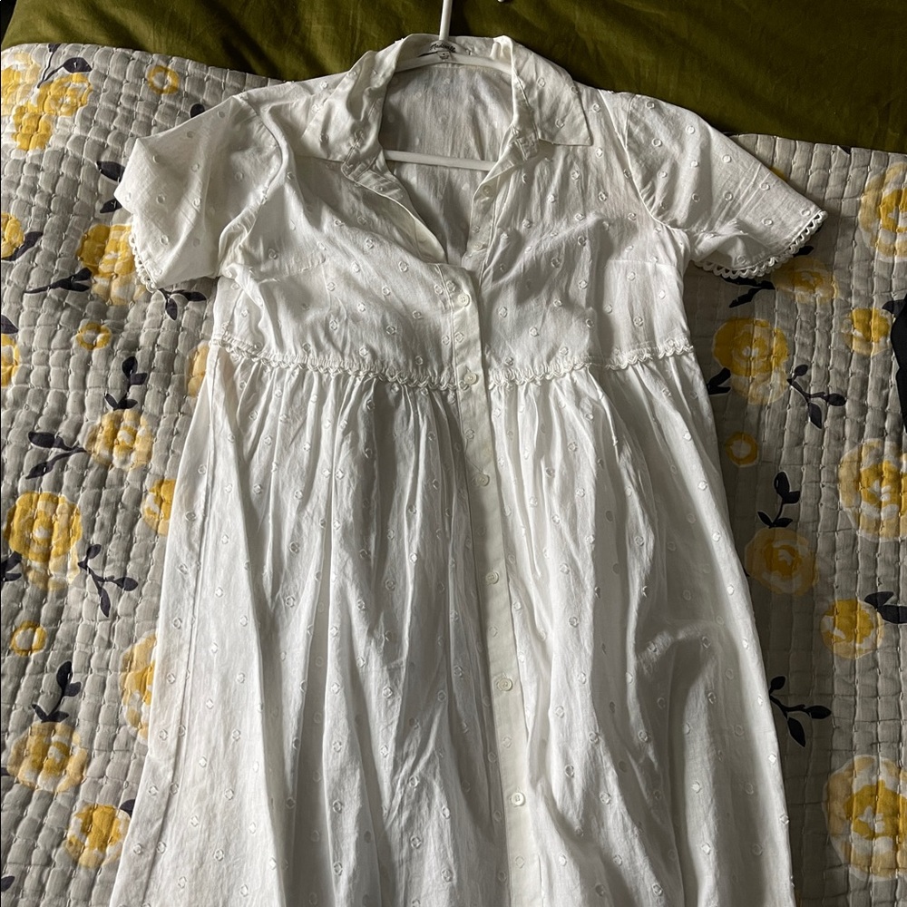 White polka dot dress